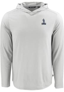 Cutter and Buck Northern Arizona Lumberjacks Mens Grey Vault Coastline Eco Long Sleeve Hoodie