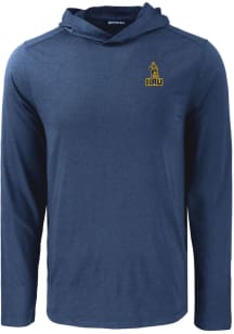 Cutter and Buck Northern Arizona Lumberjacks Mens Navy Blue Vault Coastline Eco Long Sleeve Hoodie