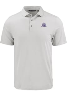 Cutter and Buck Northwestern Wildcats Mens Charcoal Vault Coastline Eco Short Sleeve Polo