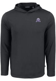 Mens Northwestern Wildcats Black Cutter and Buck Vault Coastline Eco Hooded Sweatshirt