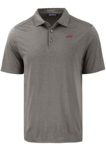 Cutter and Buck SMU Mustangs Mens Grey Vault Coastline Eco Short Sleeve Polo