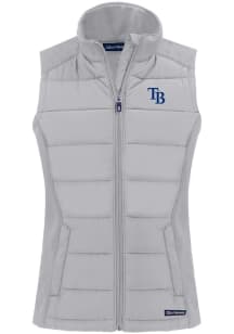 Cutter and Buck Tampa Bay Rays Womens Charcoal Evoke Vest