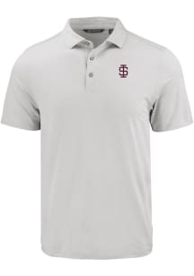 Cutter and Buck Southern Illinois Salukis Mens Charcoal Vault Coastline Eco Short Sleeve Polo