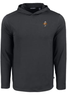 Cutter and Buck Tennessee Volunteers Mens Black Vault Coastline Eco Long Sleeve Hoodie