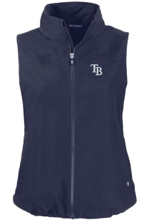Cutter and Buck Tampa Bay Rays Womens Navy Blue Charter Vest