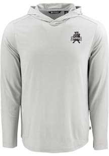 Cutter and Buck Utah State Aggies Mens Grey Vault Coastline Eco Long Sleeve Hoodie