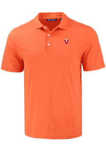 Cutter and Buck Virginia Tech Hokies Mens Orange Vault Coastline Eco Short Sleeve Polo