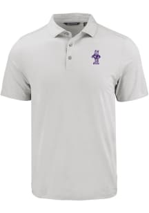 Mens K-State Wildcats Charcoal Cutter and Buck Vintage Wabash Coastline Eco Short Sleeve Polo Sh..