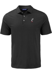 Mens Cincinnati Bearcats Black Cutter and Buck Coastline Eco Short Sleeve Polo Shirt