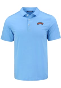 Cutter and Buck Delaware State Hornets Mens Light Blue Coastline Eco Short Sleeve Polo