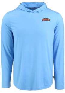 Cutter and Buck Delaware State Hornets Mens Light Blue Coastline Eco Long Sleeve Hoodie