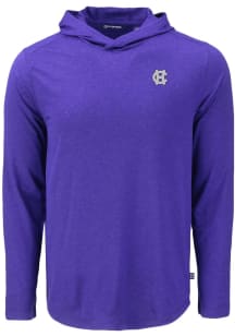 Cutter and Buck Holy Cross Crusaders Mens Purple Coastline Eco Long Sleeve Hoodie