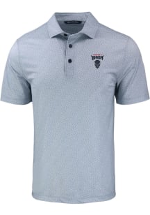 Cutter and Buck Howard Bison Mens Grey Pike Pebble Short Sleeve Polo
