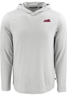 Cutter and Buck Jacksonville State Gamecocks Mens Grey Coastline Eco Long Sleeve Hoodie
