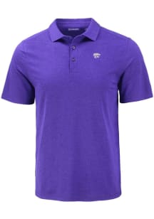 Mens K-State Wildcats Purple Cutter and Buck Coastline Eco Short Sleeve Polo Shirt