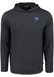 Cutter and Buck Kentucky Wildcats Mens Black Coastline Eco Long Sleeve Hoodie