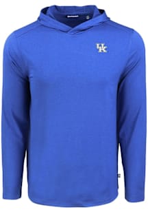 Cutter and Buck Kentucky Wildcats Mens Blue Coastline Eco Long Sleeve Hoodie
