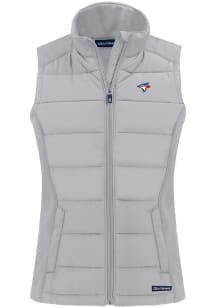 Cutter and Buck Toronto Blue Jays Womens Charcoal Evoke Vest
