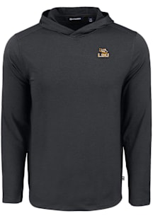 Cutter and Buck LSU Tigers Mens Black Coastline Eco Long Sleeve Lightweight Hoodie