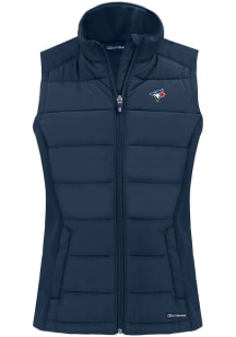 Cutter and Buck Toronto Blue Jays Womens Navy Blue Evoke Vest