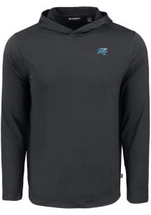 Cutter and Buck Middle Tennessee Blue Raiders Mens Black Coastline Eco Long Sleeve Hoodie