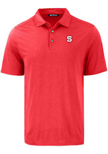 Cutter and Buck NC State Wolfpack Mens Red Coastline Eco Short Sleeve Polo