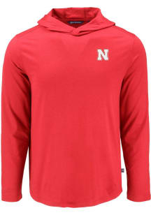 Cutter and Buck Nebraska Cornhuskers Mens Red Coastline Eco Long Sleeve Hoodie