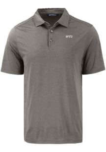 Cutter and Buck NYU Violets Mens Grey Coastline Eco Short Sleeve Polo