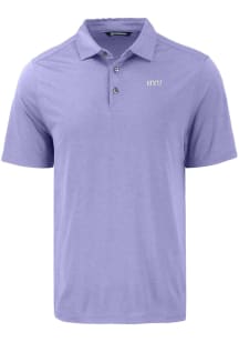 Cutter and Buck NYU Violets Mens Pink Coastline Eco Short Sleeve Polo