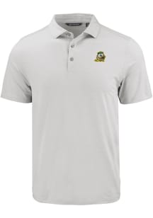 Mens Oregon Ducks Charcoal Cutter and Buck Coastline Eco Short Sleeve Polo Shirt