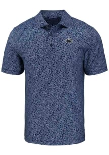 Cutter and Buck Penn State Nittany Lions Mens Navy Blue Pike Pebble Short Sleeve Polo