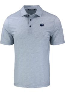 Cutter and Buck Penn State Nittany Lions Mens Grey Pike Pebble Short Sleeve Polo