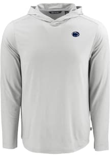 Cutter and Buck Penn State Nittany Lions Mens Grey Coastline Eco Long Sleeve Hoodie