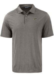 Cutter and Buck Purdue Boilermakers Mens Grey Coastline Eco Short Sleeve Polo