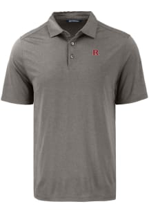Cutter and Buck Rutgers Scarlet Knights Mens Grey Coastline Eco Short Sleeve Polo