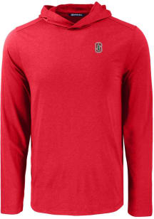 Cutter and Buck Stanford Cardinal Mens Red Coastline Eco Long Sleeve Hoodie