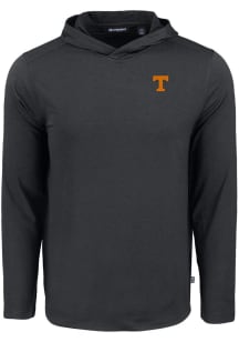 Cutter and Buck Tennessee Volunteers Mens Black Coastline Eco Long Sleeve Hoodie