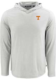 Cutter and Buck Tennessee Volunteers Mens Grey Coastline Eco Long Sleeve Hoodie