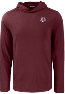 Cutter and Buck Texas A&amp;M Aggies Mens Maroon Coastline Eco Long Sleeve Hoodie