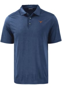 Cutter and Buck Texas Longhorns Mens Navy Blue Coastline Eco Short Sleeve Polo