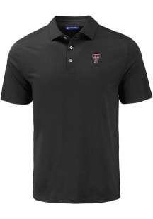 Cutter and Buck Texas Tech Red Raiders Mens Black Coastline Eco Short Sleeve Polo