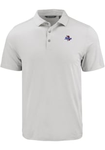 Mens Tulsa Golden Hurricane Charcoal Cutter and Buck Coastline Eco Short Sleeve Polo Shirt