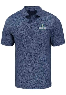 Cutter and Buck UNCW Seahawks Mens Navy Blue Pike Pebble Short Sleeve Polo