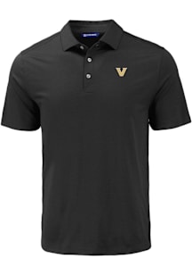 Cutter and Buck Vanderbilt Commodores Mens Black Coastline Eco Short Sleeve Polo