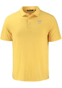 Cutter and Buck Vanderbilt Commodores Mens Yellow Coastline Eco Short Sleeve Polo
