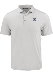 Cutter and Buck Xavier Musketeers Mens Charcoal Coastline Eco Short Sleeve Polo