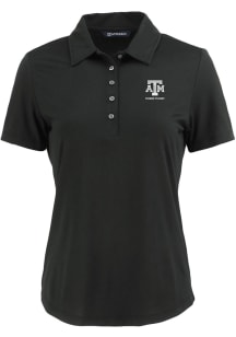 Cutter and Buck Texas A&amp;M Aggies Womens Black Alumni Coastline Eco Short Sleeve Polo Shirt