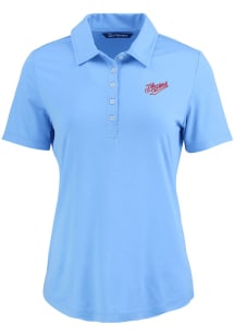 Cutter and Buck Dayton Flyers Womens Light Blue Vault Coastline Eco Short Sleeve Polo Shirt