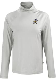 Cutter and Buck East Tennesse State Buccaneers Womens Grey Vault Coastline Eco Funnel Neck Crew ..