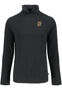 Cutter and Buck Grambling State Tigers Womens Black Vault Coastline Eco Funnel Neck Crew Sweatshir..